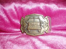 Vintage, "AMERICAN FIRE FIGHTERS FD NO 2, BELT BUCKLE" MBCI on back, Metal