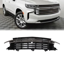 Gloss Black Grill Front Mesh Grille For 2021-2024 Chevy Tahoe Suburban 84329543