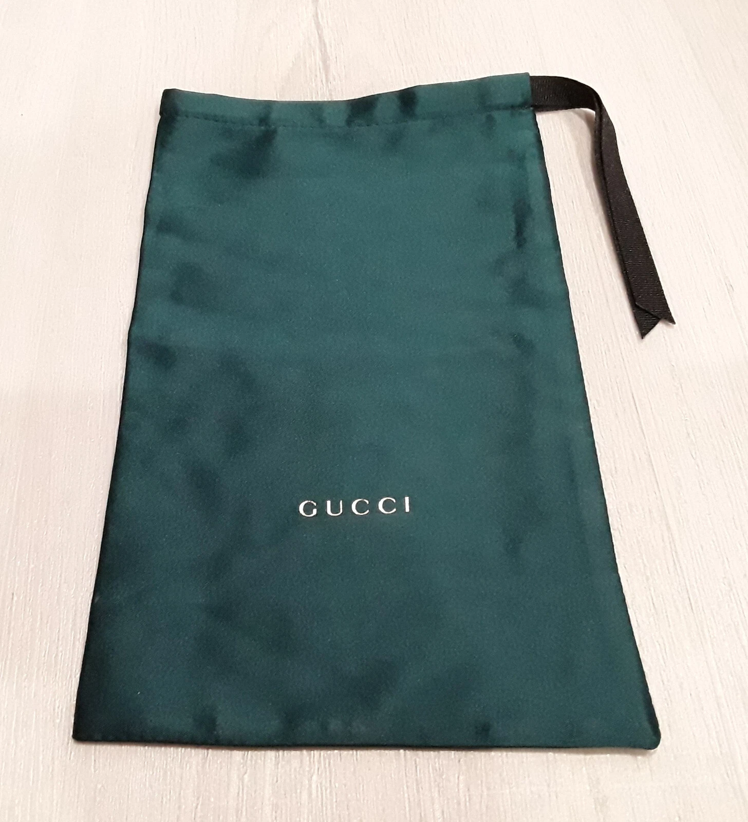 NEUF GUCCI VERT ÉMERAUDE sac à poussière poche de transport pour lunettes/lunettes de soleil/accessoire