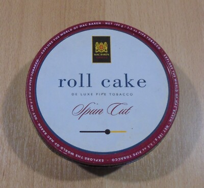 ROLL CAKE PIPE TOBACCO ADVERTISIGN TIN BOX EMPTY