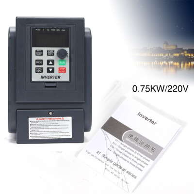 AT2 Frequenzumrichter VFD für Einphasig Motor 220V PWM Kontrolle 750W Universal