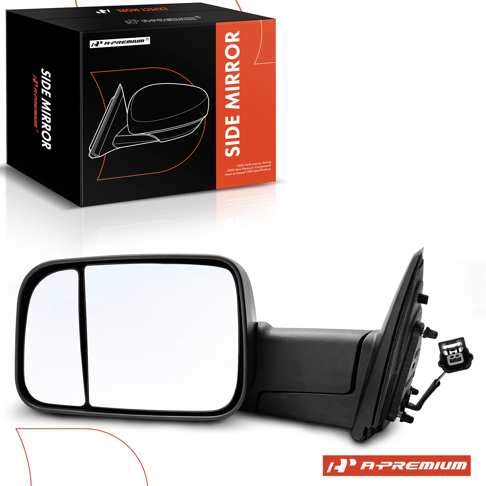 A-Premium Driver Manual Mirror with Manual Folding for Ram 1500 2500 2013-2022