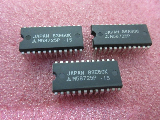 16K DIP24 Vintage SRAM M58725P M58725P-15 2Kx8 MITSUBISHI, ARCADE, PINBALL x2pcs - Image 2 of 2