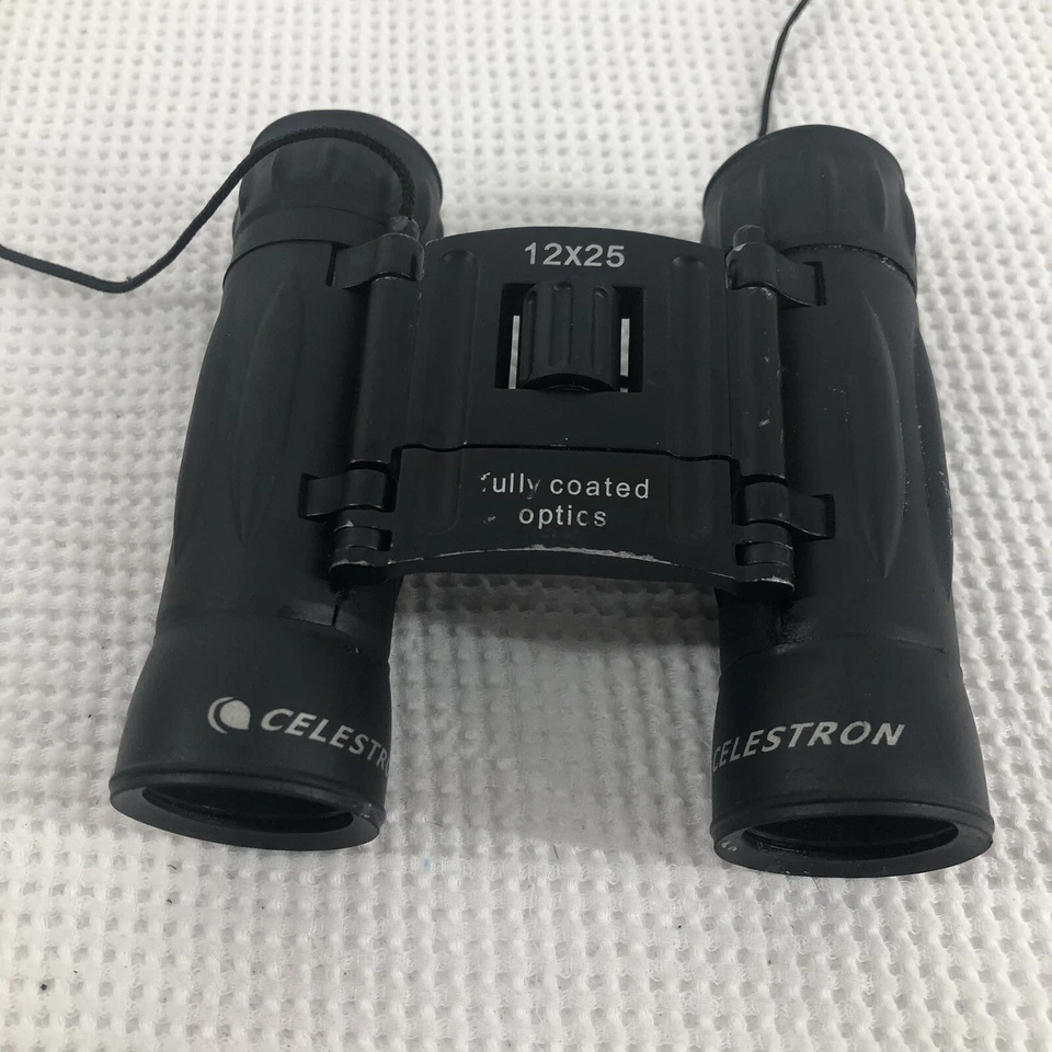 Celestron 12x25 Fully Coated Optics Binoculars Black with rope - Image 2 of 4