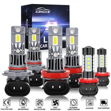 6000k Combo Led Headlight Hi Low Beam Fog Light Bulb Kit For Mazda 3 2012-2017