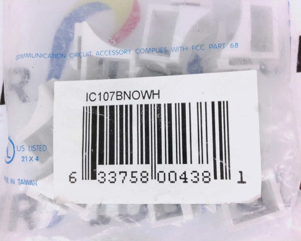 NSOP ICC 10pk Blank Keystone Insert IC107BNOWH - Image 3 of 3