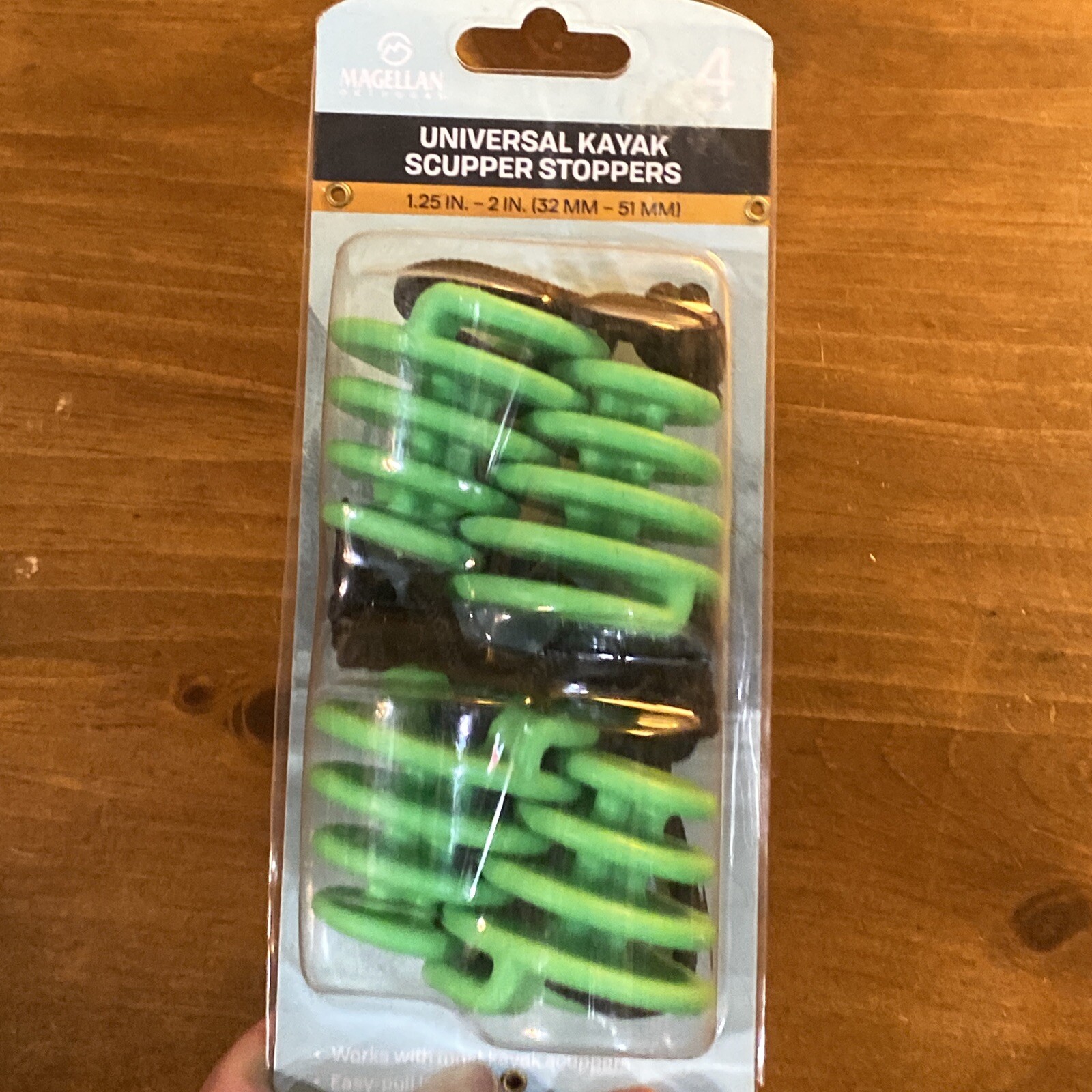 Scupper Stoppers 4 Pack 1.25-2 In. With Pull Loop Green