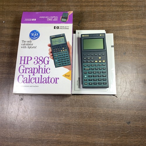 LOT OF 6 VINTAGE HP HEWLETT PACKARD 38G GRAPHING CALCULATOR WITH FLIP