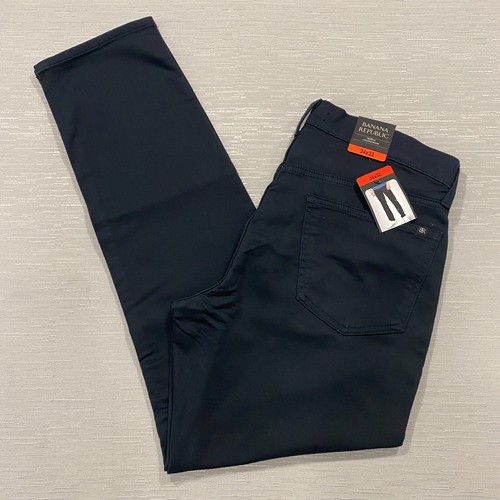 Banana Republic Chino Hose Herren 34 x 32 Slim Fit Schwarz Gerades Bein Stretch - Bild 8 von 20