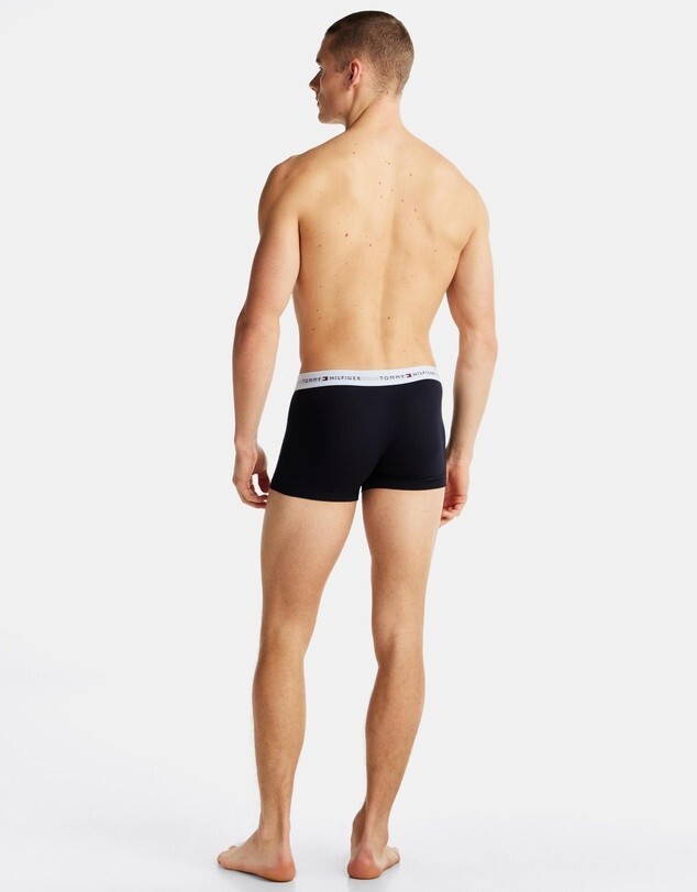Tommy Hilfiger Signature Cotton Essentials Trunk 3-Pack Rouge Blue White Size L image 9