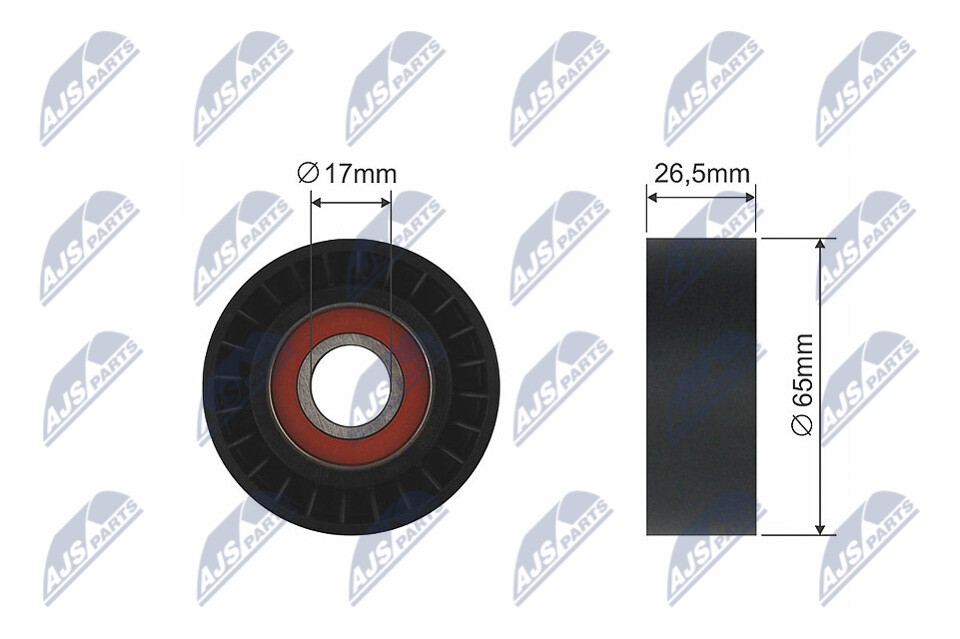 NTY RNK-VV-011 Tensioner Pulley, V-ribbed belt for VOLVO - Image 3