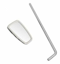 Vespa Mod Chrome Stadium Mirror Head and Stainless 14" Inch Mirror Stem