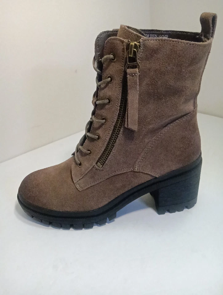 Botas Wild Diva Feminina 6.5 Tornozelo Botinha Marrom Camurça Salto Grosso Casual - Imagem 2 de 4