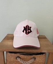Cappello regolabile "NY New York" nuovo bianco e nero