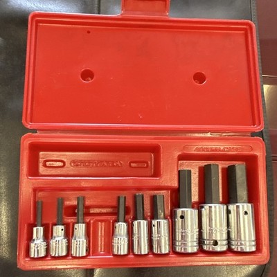 Proto Professional Tools J4900MA SAE Hex Bit Socket Set 10pc 3/8'' 1/2'' Drive
