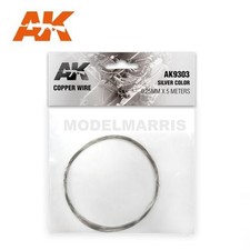AK AK-9303 Copper Wire 0.25mm x 5mt Silver Color