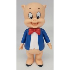 Warner Bros Porky Pig Action Figure 7" Blue 1993 Vintage Looney Tunes Vinyl