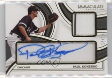 2023 Panini Immaculate Clear Signature Materials 18/19 Paul Konerko Auto 00rs