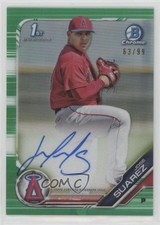 2019 Bowman Chrome Prospect Green Refractor 63/99 Jose Suarez #CPA-JS Auto 2x4