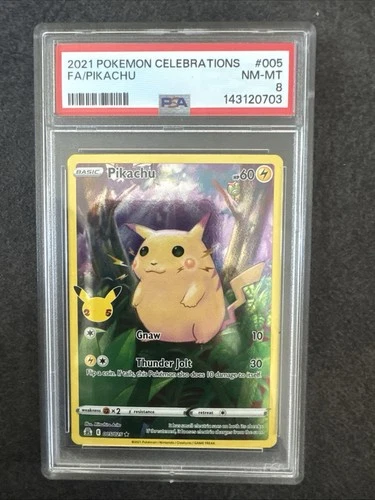 2021 Pokémon Celebrations Full Art Pikachu #005 NM-MT 8