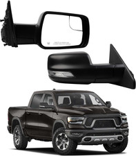 Right Passenger Side Mirror Compatible with 2019-2024 Ram 1500 W/Power Heated Gl