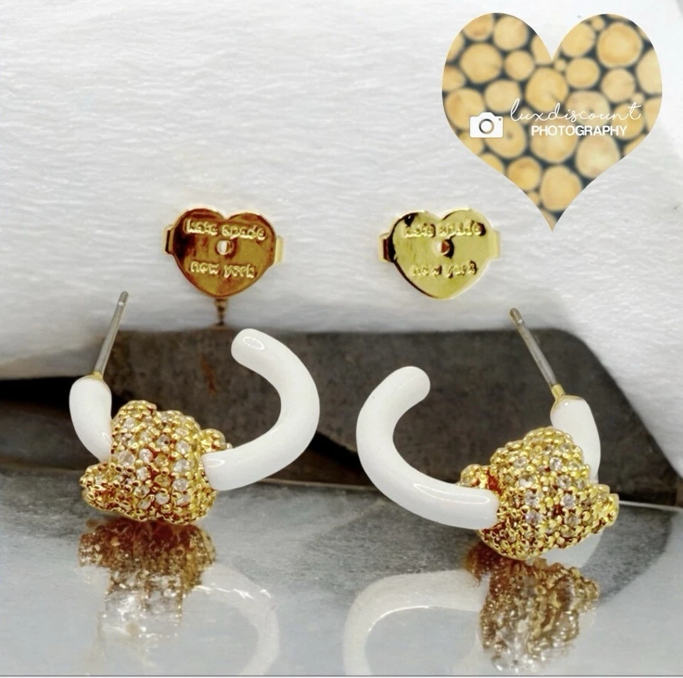 Cuerdas y nudos Kate Spade pavimentan huggies en blanco. Venta al por menor $78 Foto 2 de 4