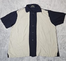 Nat Nast Silk Bowling Shirt Size XXL Black/Cream Colorway