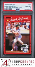 1990 DONRUSS ALL-STAR GAME PERFORMANCE #697 MARK McGWIRE PSA 10