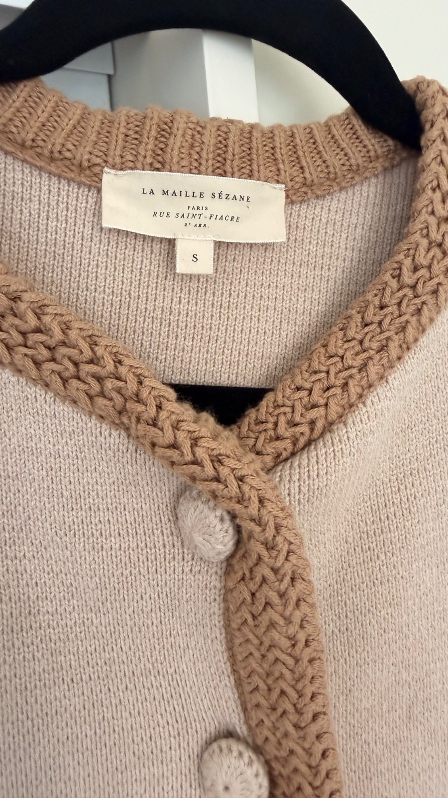 Sézane Auguste Jacket in Vanille Biscuit, Beige Tan Khaki Brown, Size Small S image 7