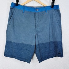 O Neill Men's Size 38 Hybrid Shorts Blue Lightweight Zip Pockets