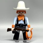 Playmobil Cowboy Western Male Adult Figure Redhead Hat Gun Rifle 7273 Vintage