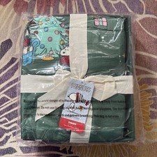 Berkshire Peanuts Snoopy Plush Throw Blanket 50 X 70 Green Christmas Eve Box