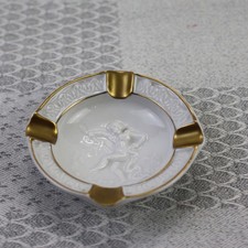 Porcelain Ashtray, PMP 1817 Plaue Thuringia, Hand Painted, Antique White Gold