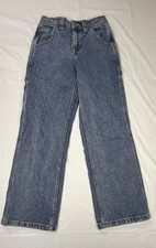 Old Navy Kids Painters Pants Blue Denim Jeans Carpenter Workwear Size 12 EUC
