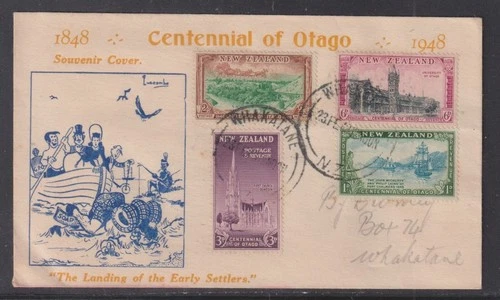 New Zealand 1948 Otago Centenary First Day Cover Addressed