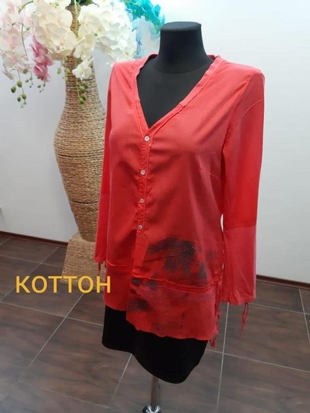 Women Ballin Shirt Red Cotton 40 / L / 48
