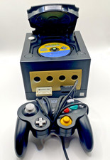 Nintendo GameCube Black Console with Controller & Wires + Bonus Game - Tested 