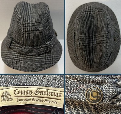Vintage Country Gentleman Trav'ler Pure British Wool Casual Walking Hat Sz 7-1/8