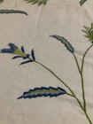 Pottery Barn Queen Embroidered Duvet Cover Blue Green Floral — photo 3