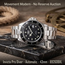 Invicta Pro Diver Men's Automatic 43mm Watch Stainless/Black Dial 8926OBXL NIB