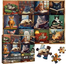 Adult Puzzle 1000 Pieces Cat Collection Vintage Retro Animal Puzzle