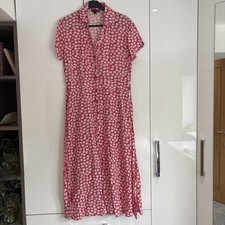 Pretty Vacant Jonie Dress Size 12 Ditsy Flower In Pink & White Vintage Inspired