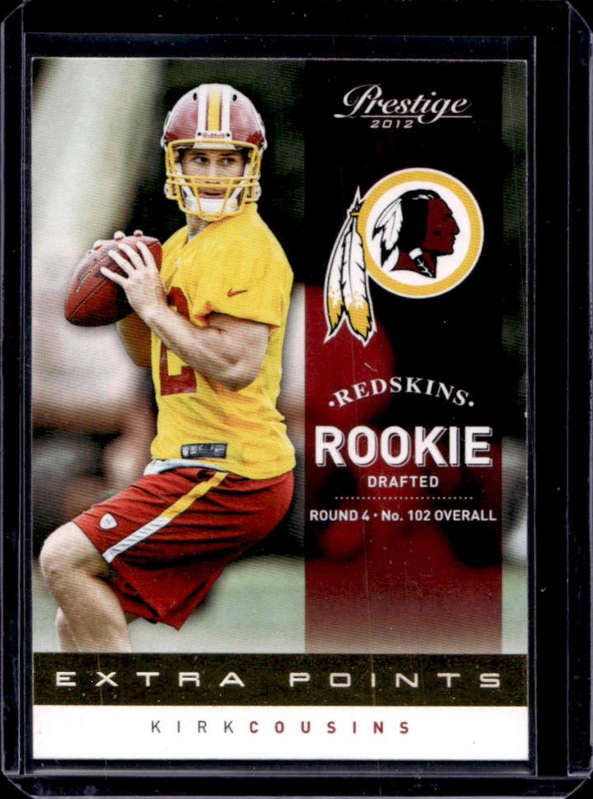 Kirk Cousins Panini Prestige #235 Extra Points Gold