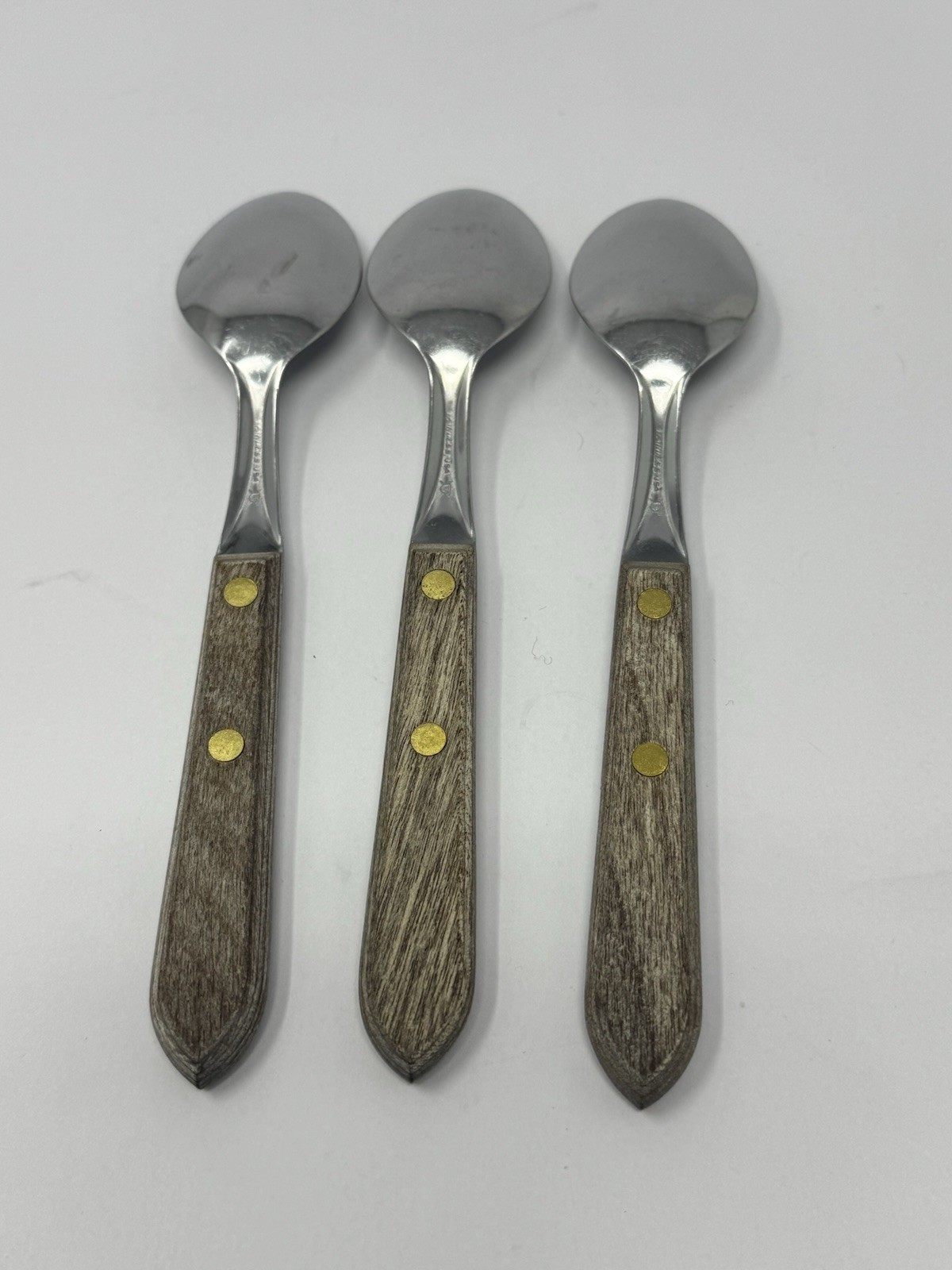 Washington Forge Vintage TOWN & COUNTRY Wood Handle Stainless Flatware Lot Of 13