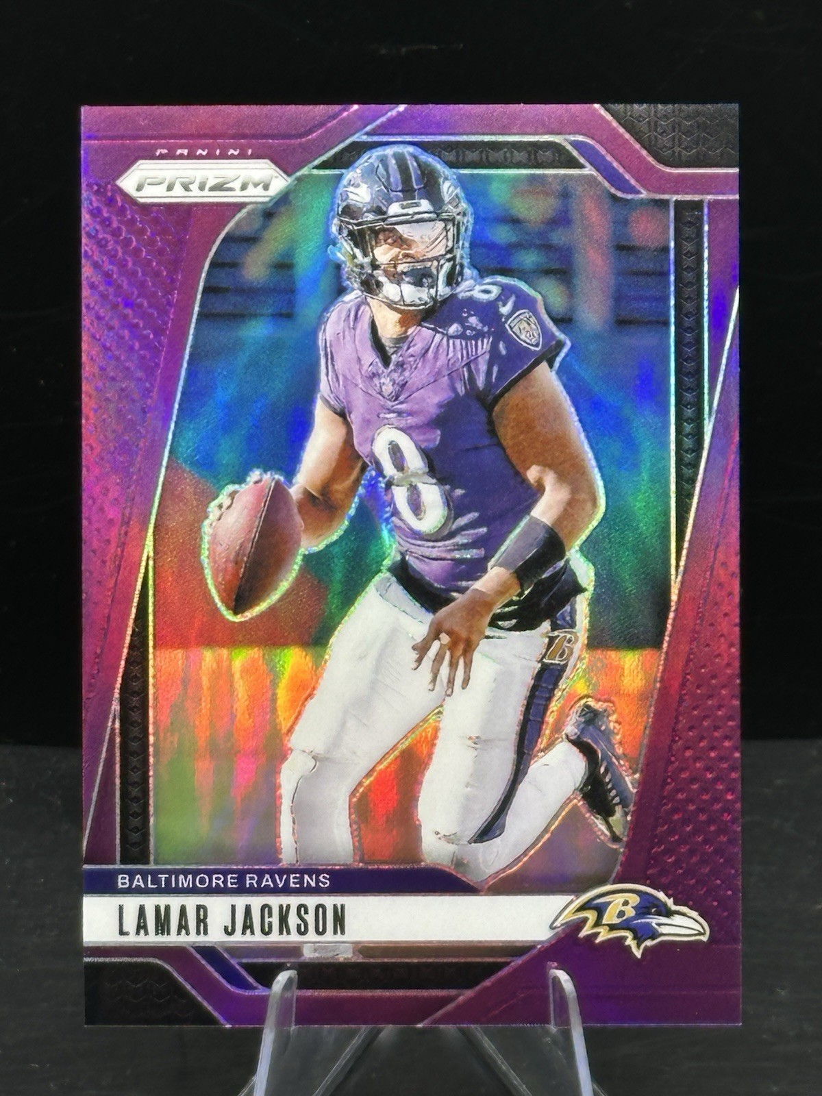 2024 Panini Prizm - Lamar Jackson #19 Purple Prizm /125