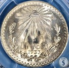 1933-Mo Mexico Silver Peso PCGS MS65 - Silver & Bronze Gem Luster! — photo 5
