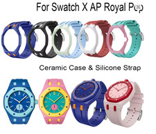 Strap for Swatch X Ap Royal Pop Silicone Watch Case, Changer To Wristwatch