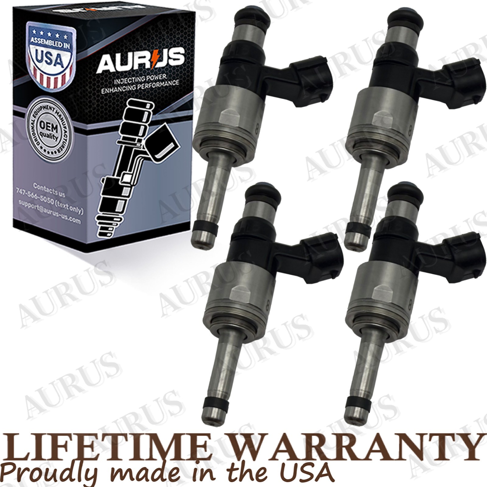 Aurus OEM Set of 4 Fuel Injectors Set for 2018-2023 Toyota Camry RAV4 Avalon Lexus NX 2.5L 23250-F0010 — view 1