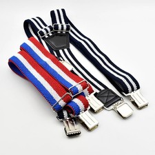 Men's Wide 3 Clips Elderly Suspenders Elastic 4cm Braces Heavy Duty Work/Caual