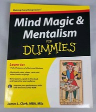 Mind Magic and Mentalism for Dummies First Print And NO CD